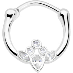 16G 3/8 Clear Gem Classic Cluster Septum Clicker