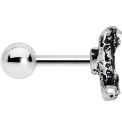 16G 1/4 Clear Gem Cowboy Boot Cartilage Tragus Earring