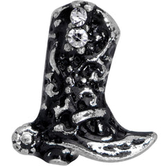 16G 5/16 Clear Gem Cowboy Boot Labret Monroe Tragus