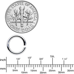 14G 5/16 Seamless Cartilage Ring Set of 12