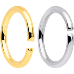 16G 5/16 Steel Gold Tone Seamless Cartilage Ring Set of 12