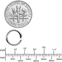 14G 5/16 Steel Black Gold Tone Seamless Cartilage Ring Set of 12