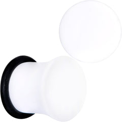 Wonderful White Matte Acrylic Single Flare Plug Set