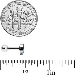 16G 1/4 Aqua Orb Curvy Elephant Cartilage Tragus