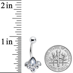 Clear Gem Classic Cluster Belly Ring