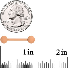 Simple Tan Matte Barbell Tongue Ring