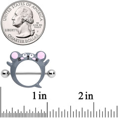 14G 5/8 Merry Grey Mouse Nipple Shield Set
