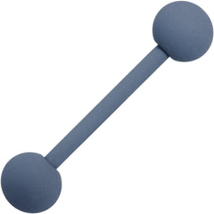 Gorgeous Grey Matte Barbell Tongue Ring 4mm Balls