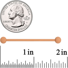 14G Terrific Tan Matte Industrial Barbell 38mm