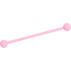 14G Petal Pink Matte Industrial Barbell 38mm