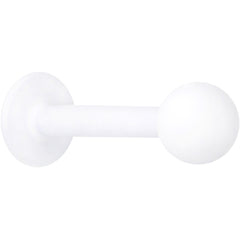 16G 5/16 White Acrylic Matte Labret Monroe Tragus