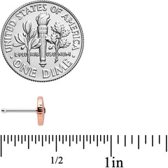 20G 7.5mm Clear Gem Rose Gold Tone Sailors Compass Nose Bone