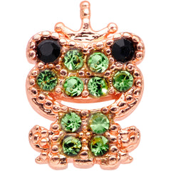 16G 5/16 Green Gem Rose Gold Tone Royal Frog Labret Monroe Tragus