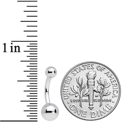 14G 5/16 Grade 23 Titanium Belly Ring Curved Barbell