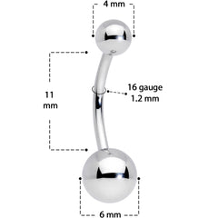 16G 3/8 Grade 23 Titanium Cartilage Curved Barbell