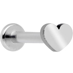 16G 5/16 Heart Grade 23 Titanium Internal Thread Labret Tragus
