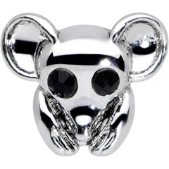 20G 5/16 Black Gem Mysterious Mouse Nose Hoop