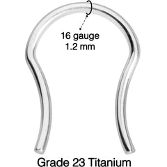 16G 5/8 ASTM F-136 Implant Grade Titanium Septum Retainer