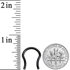 14G 5/8 ASTM F-136 Black Titanium Septum Retainer