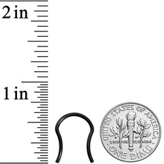 16G 5/8 Black ASTM F-136 Implant Grade Titanium Septum Retainer