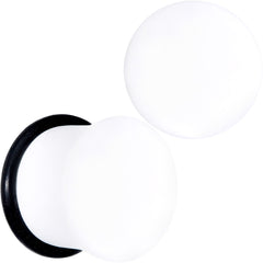 Wonderful White Matte Acrylic Single Flare Plug Set