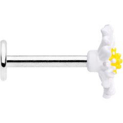 16G 5/16 White Daisy Flower Labret Monroe Tragus