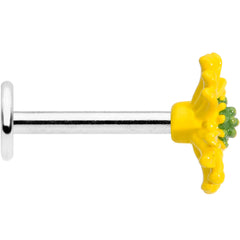 16G 5/16 Yellow Daisy Flower Labret Monroe Tragus