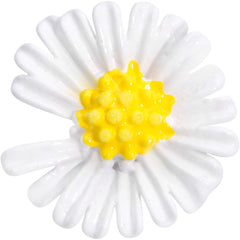 16G 1/4 White Daisy Flower Cartilage Tragus Earring