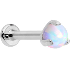 16G 5/16 White Synth Opal ASTM F-136 Implant Grade Titanium Internal Thread Labret