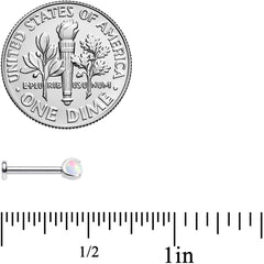 16G 5/16 White Synth Opal ASTM F-136 Implant Grade Titanium Internal Thread Labret