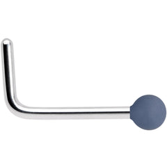 20G 7mm Dark Grey Matte 2mm L Shaped Nose Ring
