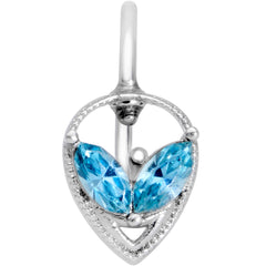 20G 5/16 Aqua Gem Alien Nose Hoop