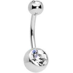 Clear Aurora Gem UV Glow Disco Belly Ring Set of 4