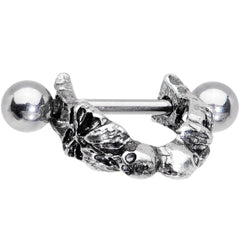16G 3/8 Scary Skull Halloween Cartilage Cuff