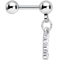 16G 1/4 White Boo Halloween Dangle Cartilage Tragus Earring