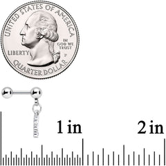 16G 1/4 White Boo Halloween Dangle Cartilage Tragus Earring