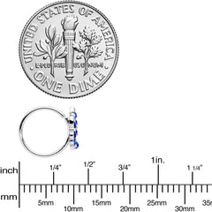 20G 5/16 Blue CZ Gem Chandelier Nose Hoop