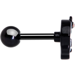 16G 1/4 Aurora Gem Black Kawaii Skull Cartilage Tragus Earring