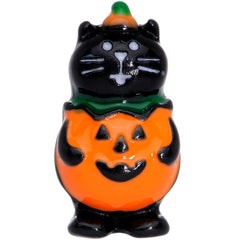 16G 1/4 Black Cat Pumpkin Halloween Cartilage Tragus