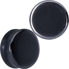 Natural Black Hematite Stone Saddle Plug Set