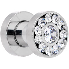 4G Clear Gem Concentric Circles Screw Fit Plug Set