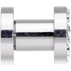 4G Clear Gem Concentric Circles Screw Fit Plug Set