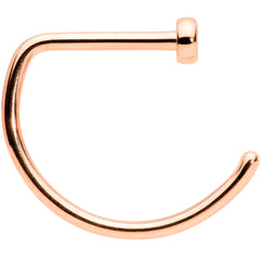 20G 5/16 Rose Gold Tone Implant Grade Titanium D Shape Nose Hoop