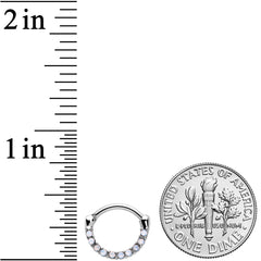 16G 5/16 Aurora Gem Paved Cartilage Clicker
