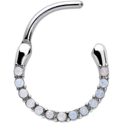 16G 3/8 Aurora Gem Paved Cartilage Clicker