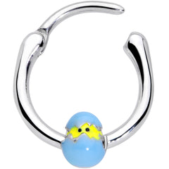 16G 3/8 Blue Easter Egg Chick Cartilage Clicker