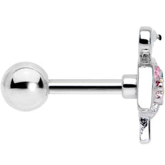 16G 1/4 Pink Gem Funky Flamingo Cartilage Tragus Earring