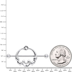 14G 13/16 Double Mermaid Nautical Nipple Shield Set