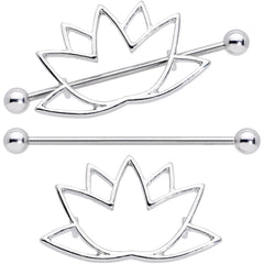 14G 3/4 Open Lotus Flower Nipple Shield Set