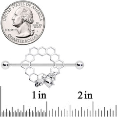 14G 1/2 Bee Hive Bee Nipple Shield Set